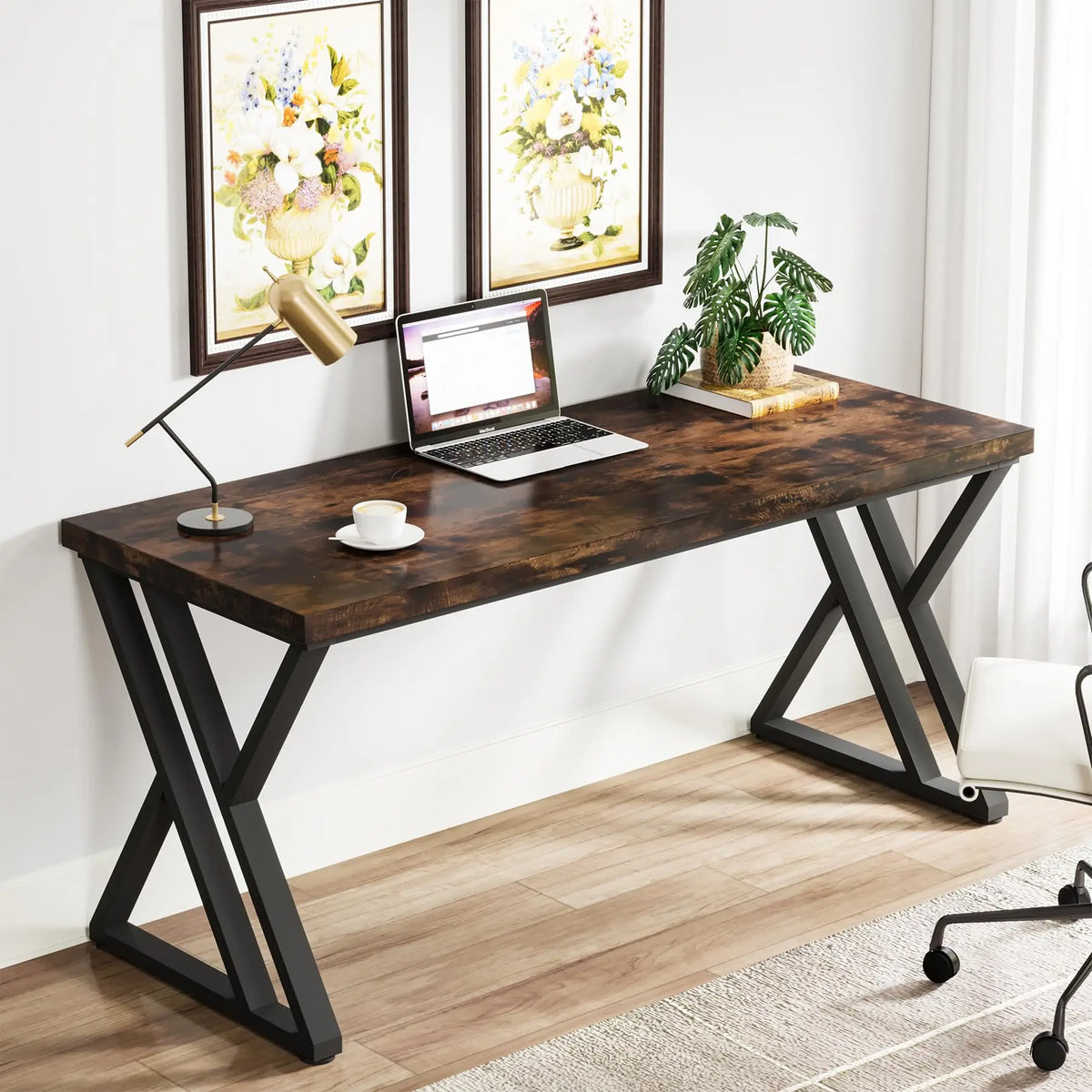 Tribesigns Heavy Duty Writing Computer Desk With Metal Legs