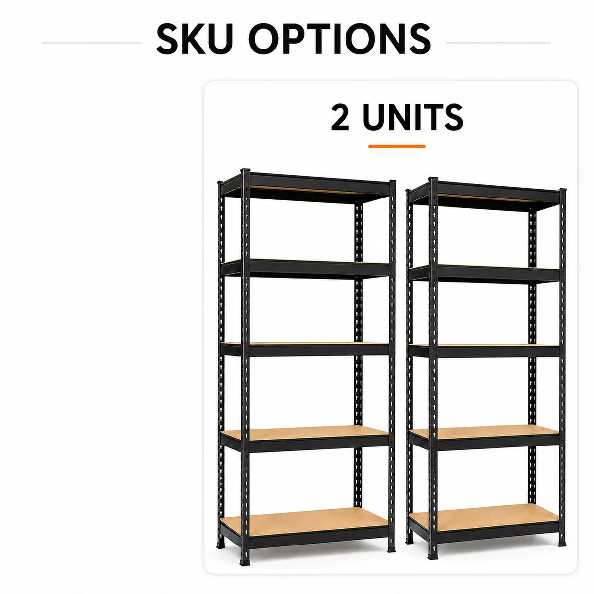 Heavy Duty Adjustable Five Tier Garage Storage Shelving
