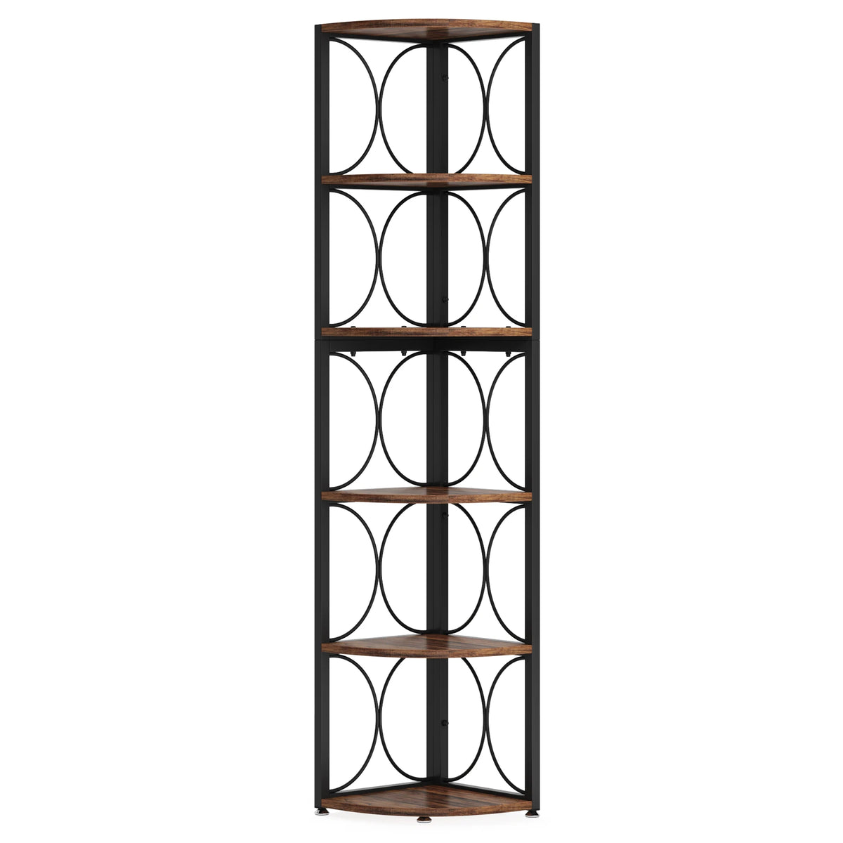 Tribesigns 6 Tier Tall Corner Shelf Storage Rack Bookshelf