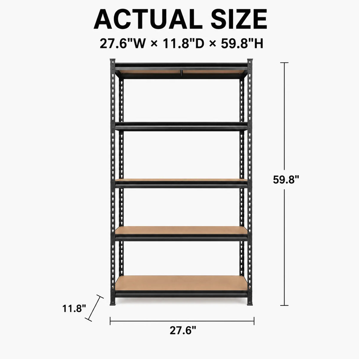 Heavy Duty Adjustable Five Tier Garage Storage Shelving