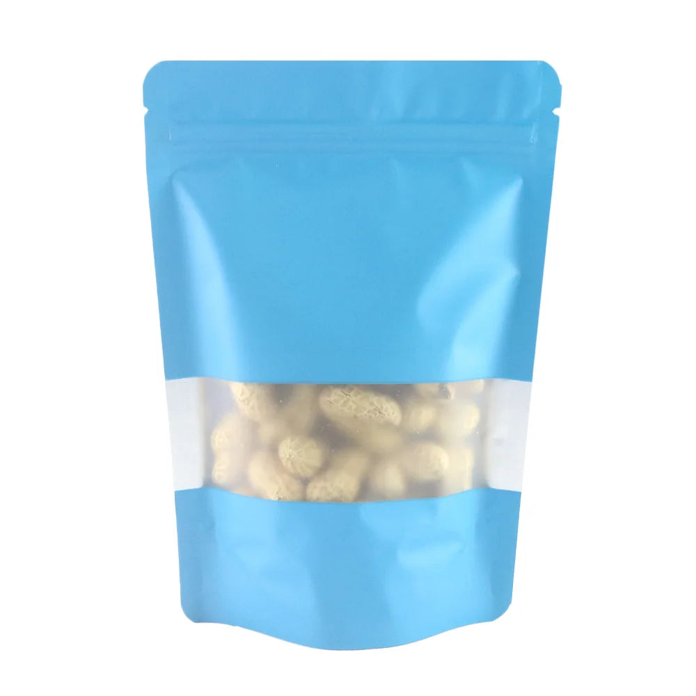 VoluPack Stand Up Reclosable Food Storage Pouches With Clear Window