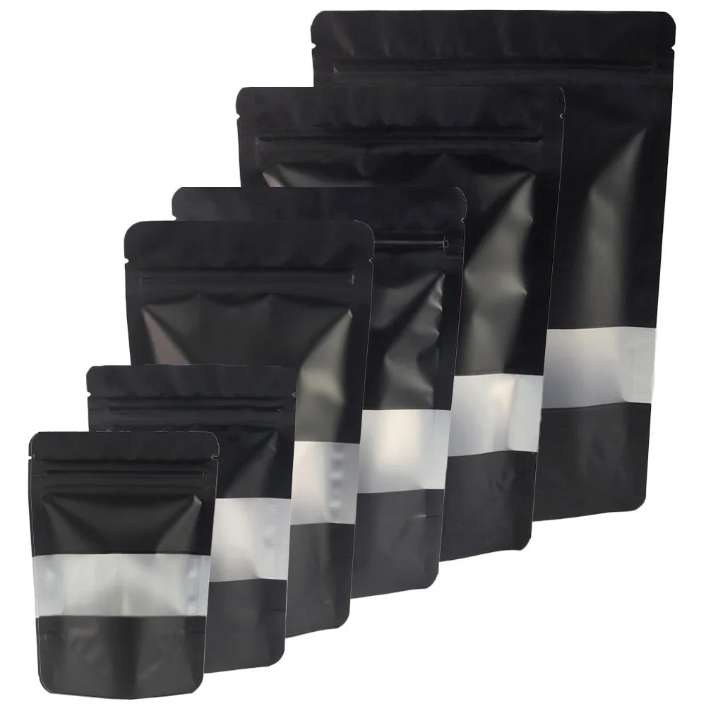 VoluPack Stand Up Reclosable Food Storage Pouches With Clear Window