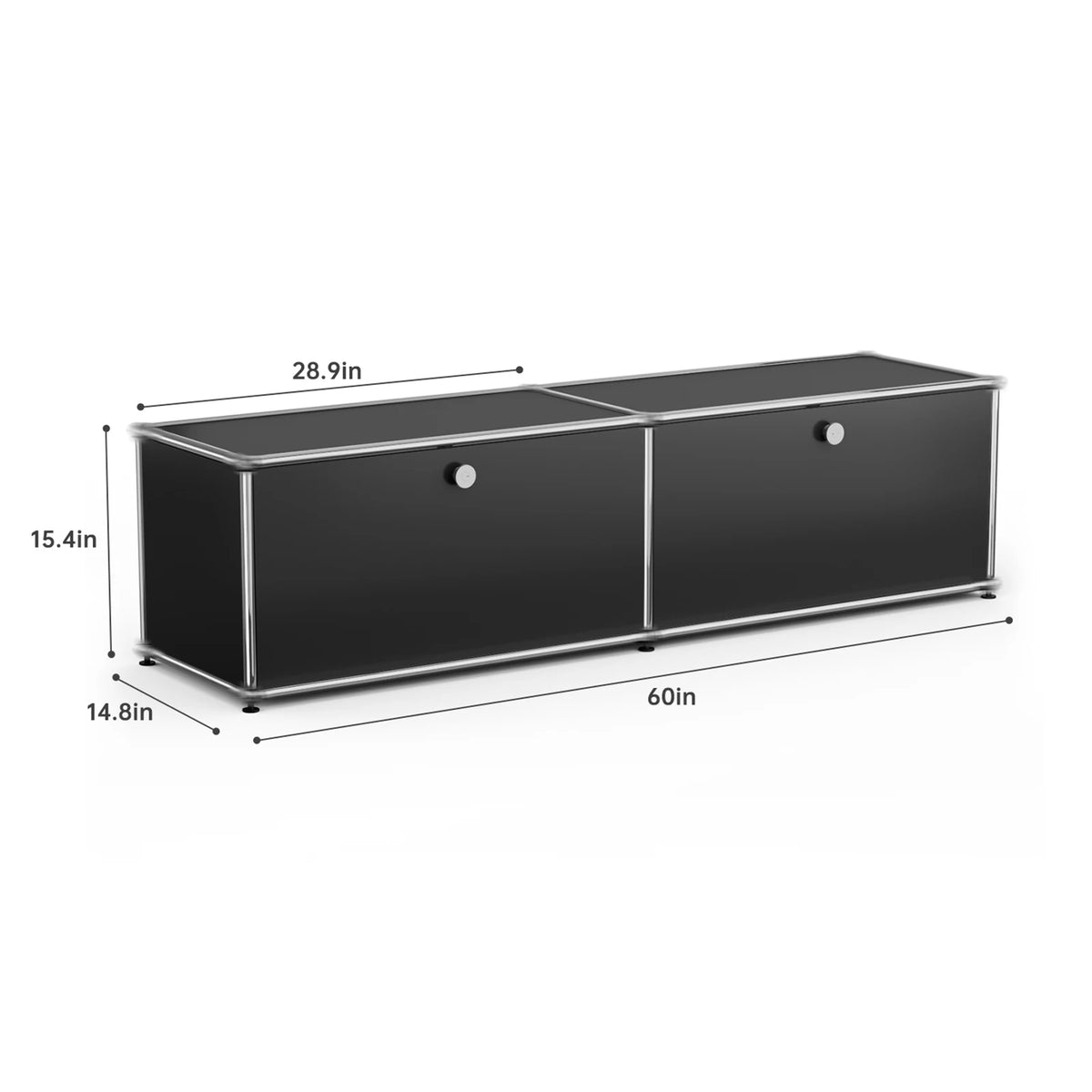 Modern Stainless Steel Storage Cabinet TV Stand Console Organizer