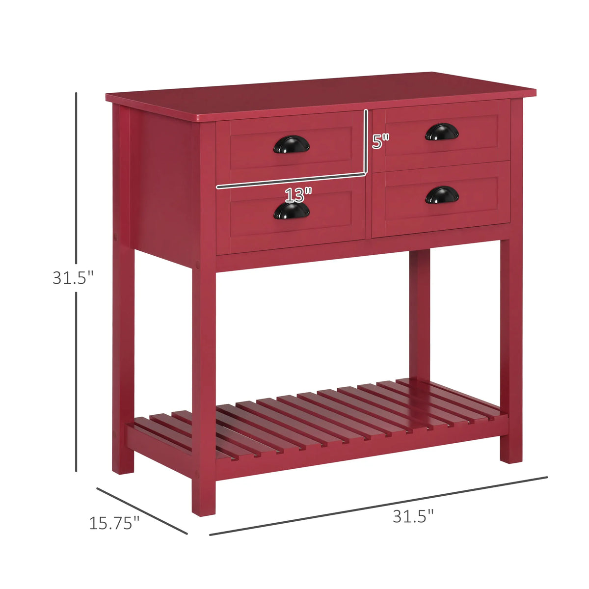 HOMCOM Modern Sideboard Buffet Cabinet With Storage Drawers
