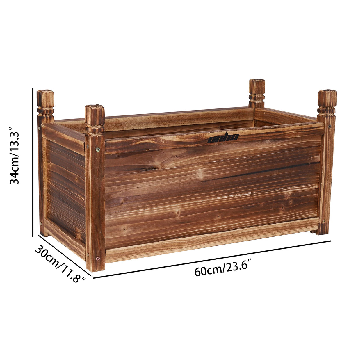 Durable Wooden Raised Flower Bed For Indoor And Outdoor Planting