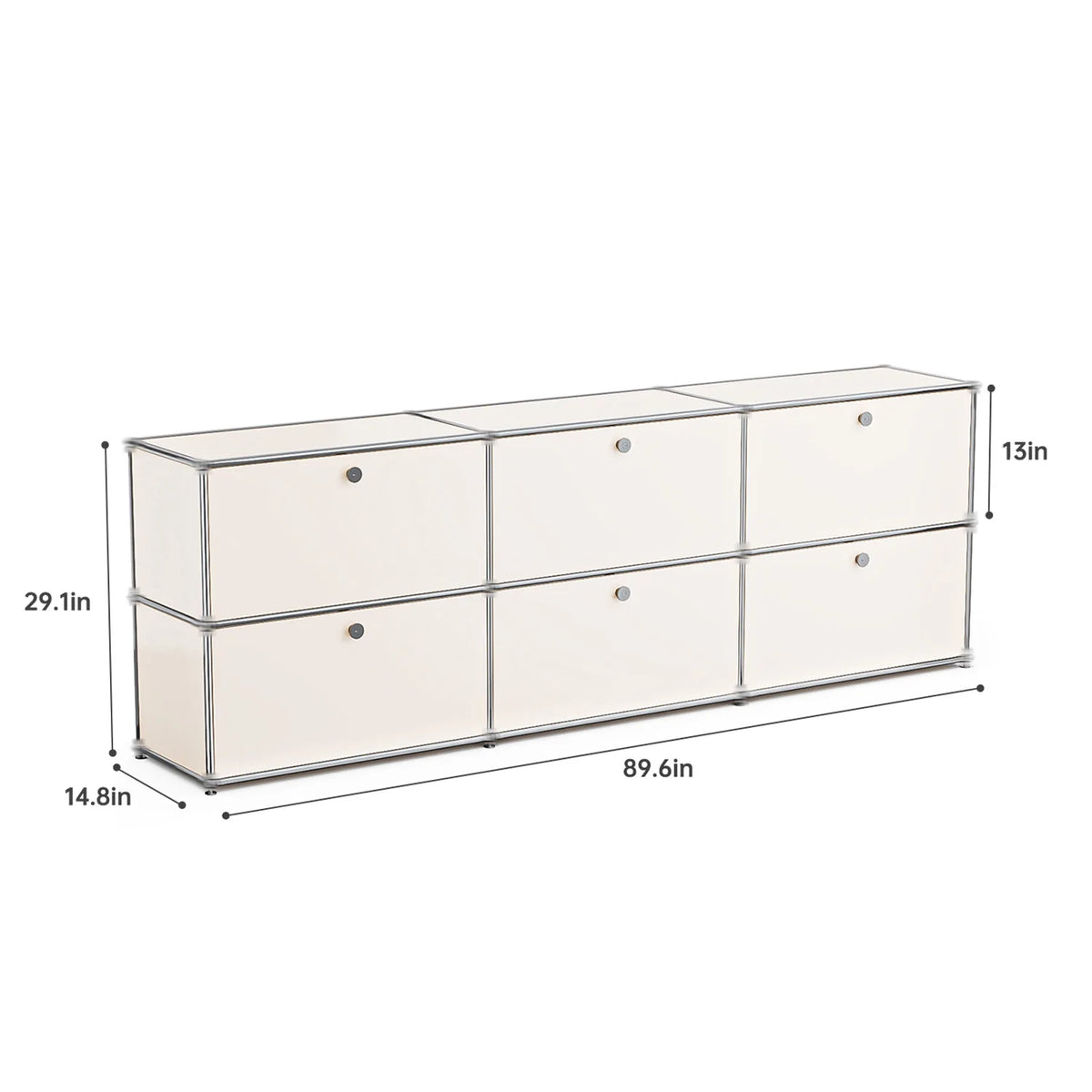 Modern Stainless Steel Storage Cabinet TV Stand Console Organizer