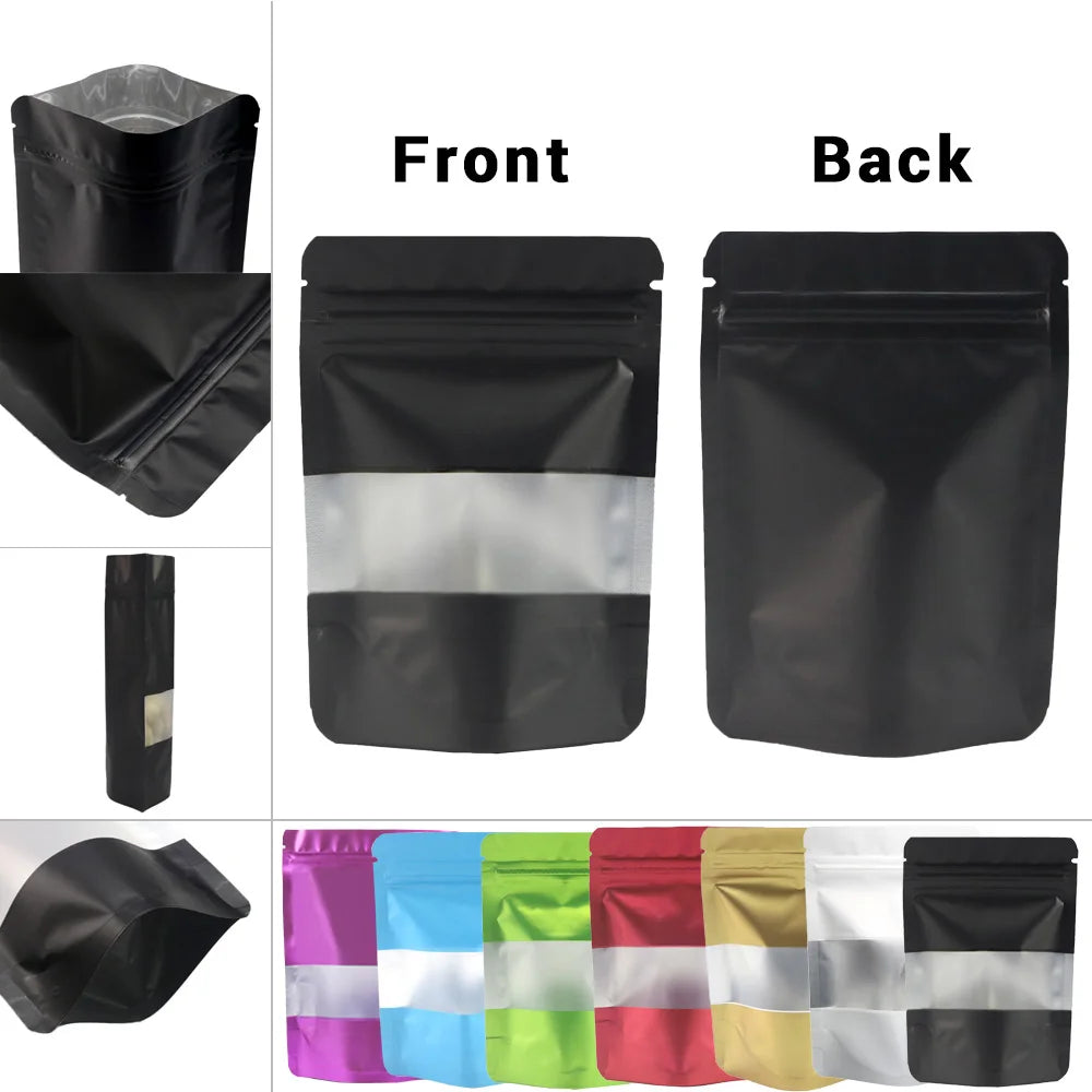 VoluPack Stand Up Reclosable Food Storage Pouches With Clear Window