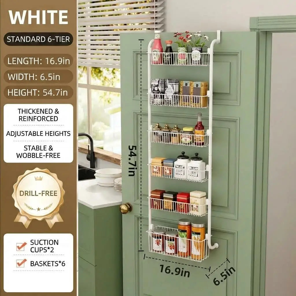 HiMISS Heavy Duty Over The Door Pantry Metal Storage Rack