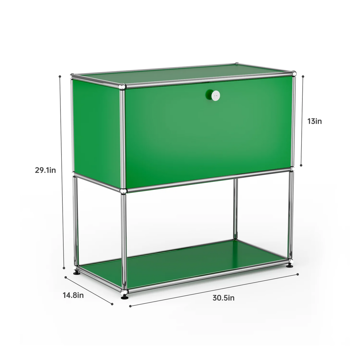 Modern Stainless Steel Storage Cabinet TV Stand Console Organizer