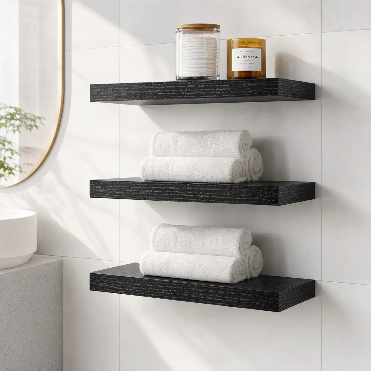 Floating Wall Shelves With Invisible Brackets For Home Decor