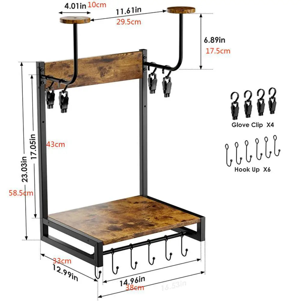 HiMISS Motorcycle Helmet Holder Wall Mounted Storage Rack
