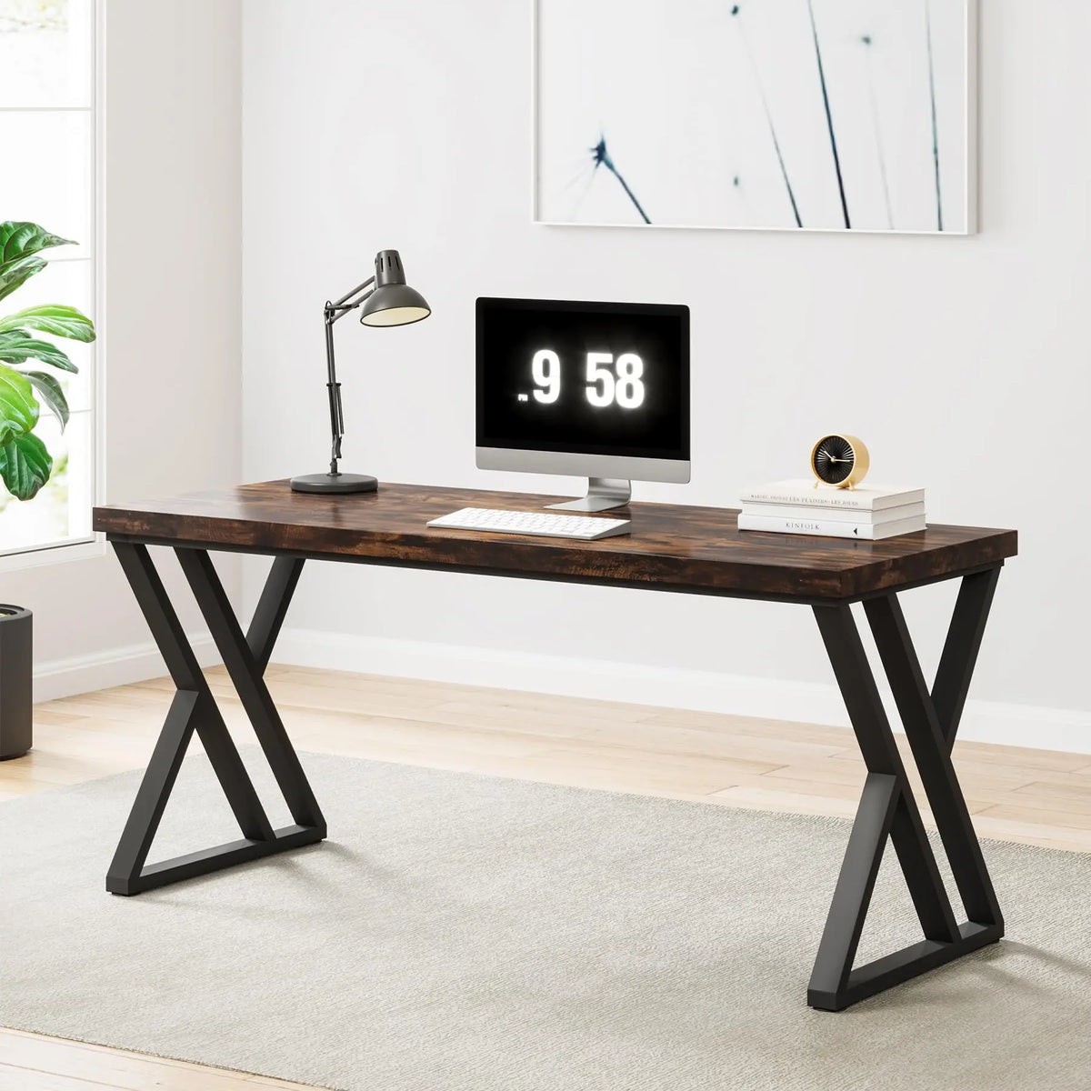 Tribesigns Heavy Duty Writing Computer Desk With Metal Legs