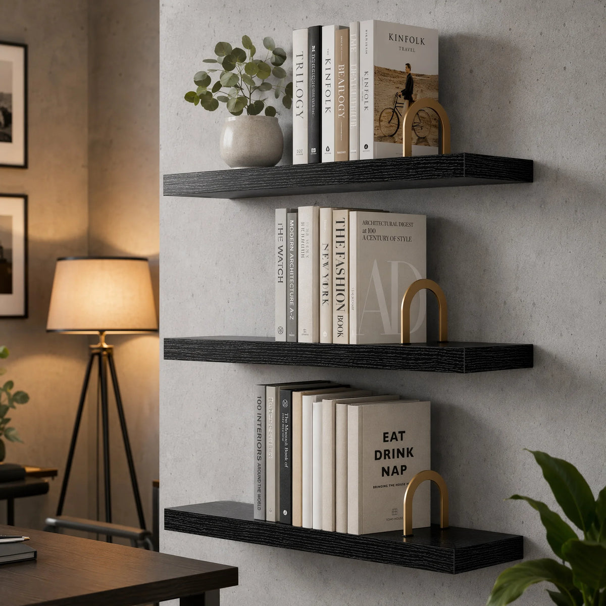 Floating Wall Shelves With Invisible Brackets For Home Decor