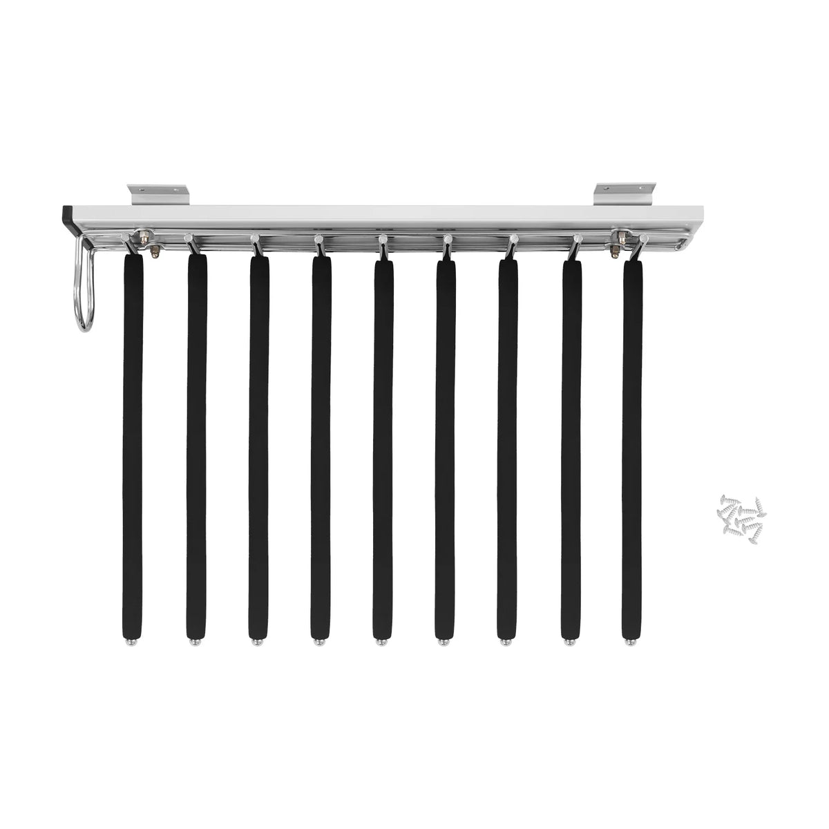 Sliding Trouser Hanger With Flocked Bars For Wardrobe Pants Organization