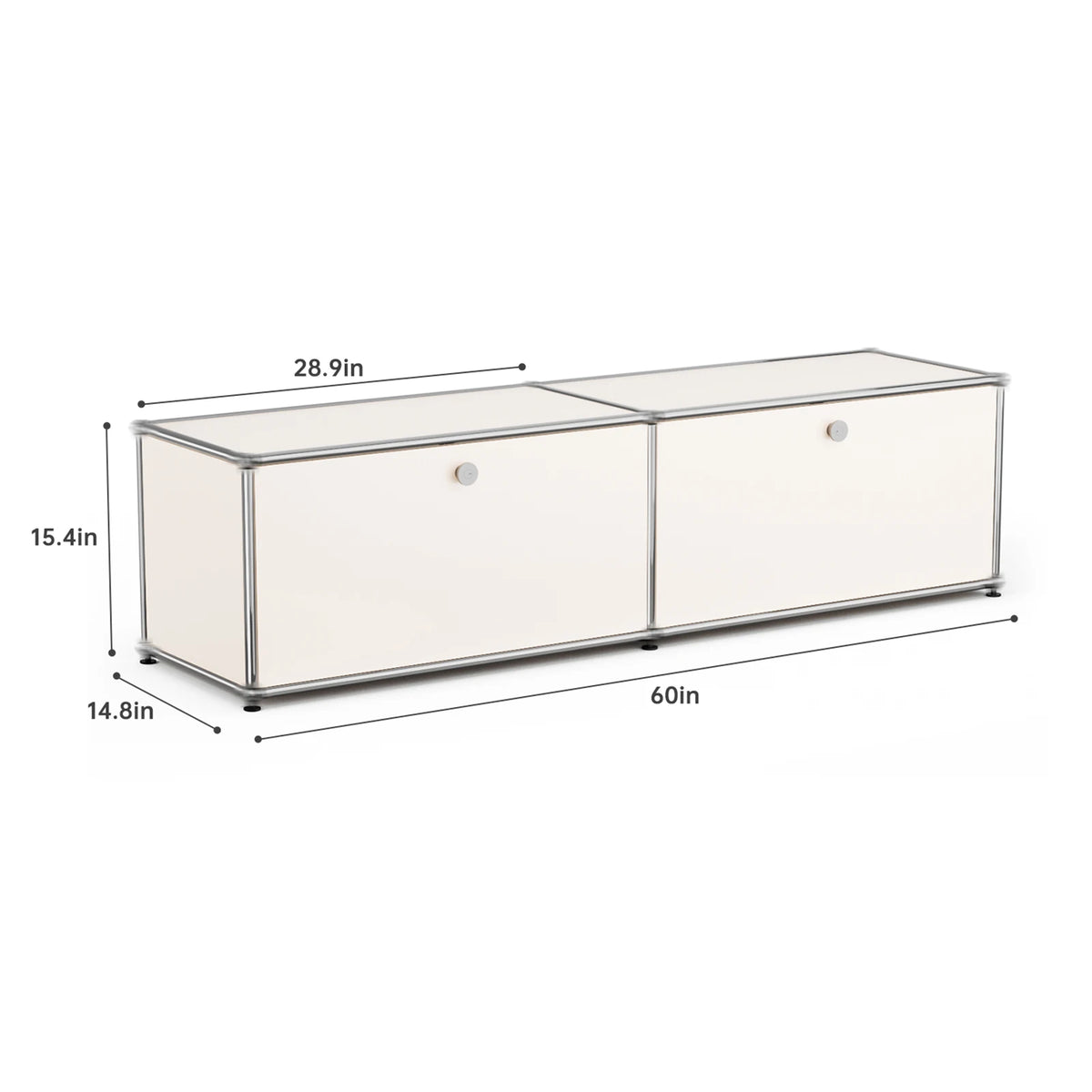 Modern Stainless Steel Storage Cabinet TV Stand Console Organizer