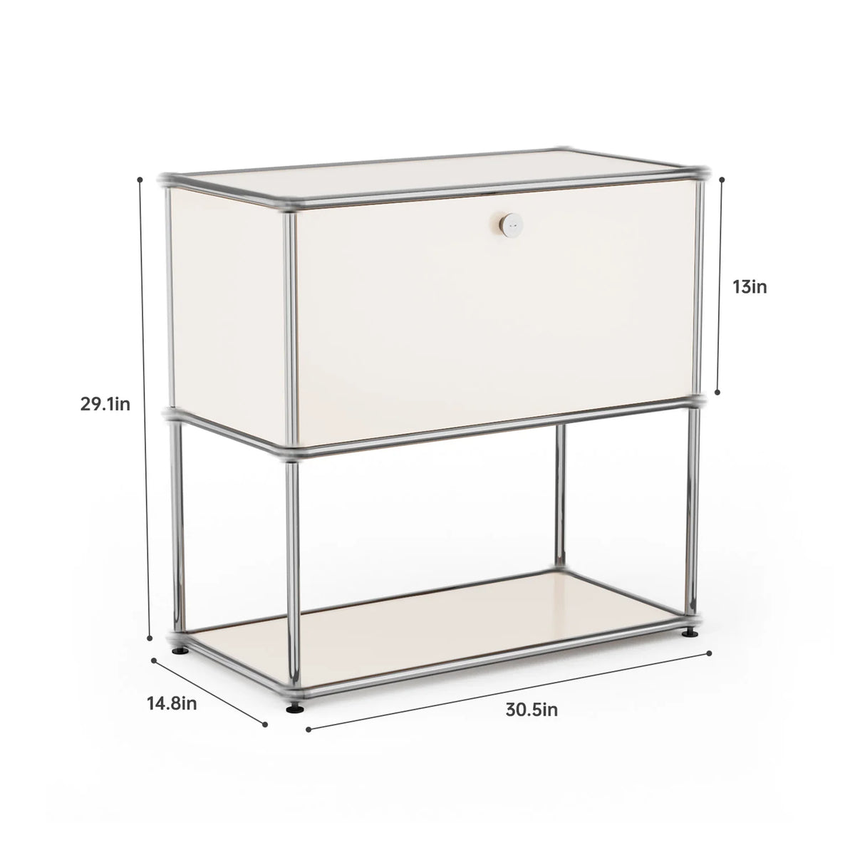Modern Stainless Steel Storage Cabinet TV Stand Console Organizer
