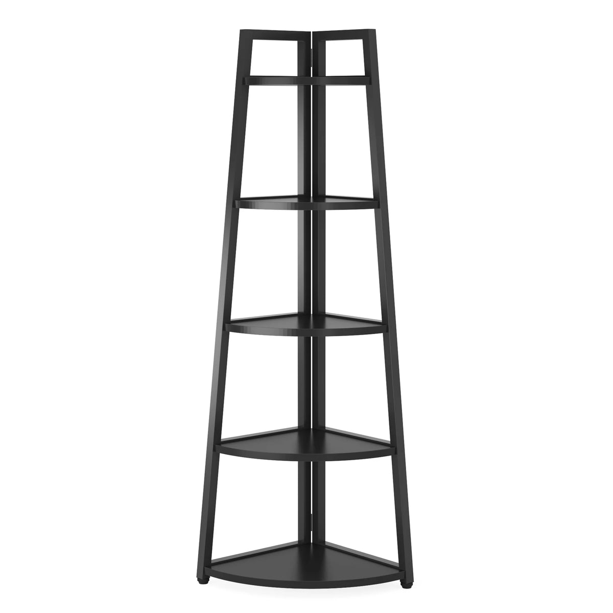 Tribesigns Five Tier Corner Wood Bookcase Modern Shelf Rack