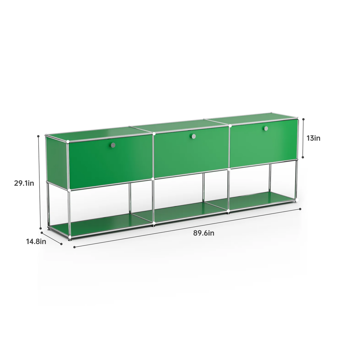 Modern Stainless Steel Storage Cabinet TV Stand Console Organizer