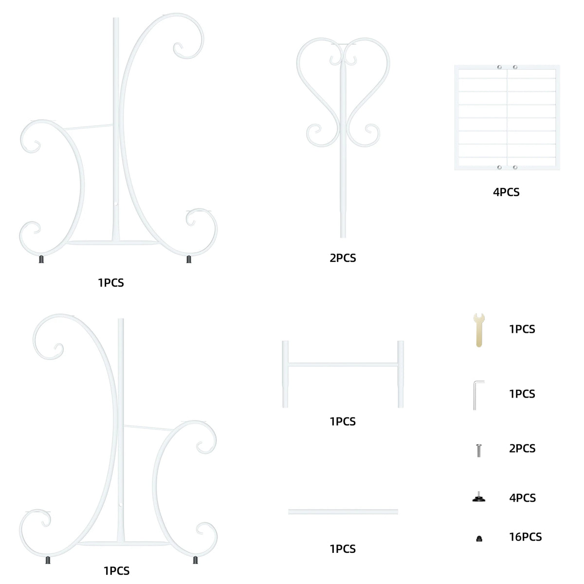 Four Tier Metal Plant Stand For Indoor Outdoor Garden Shelf
