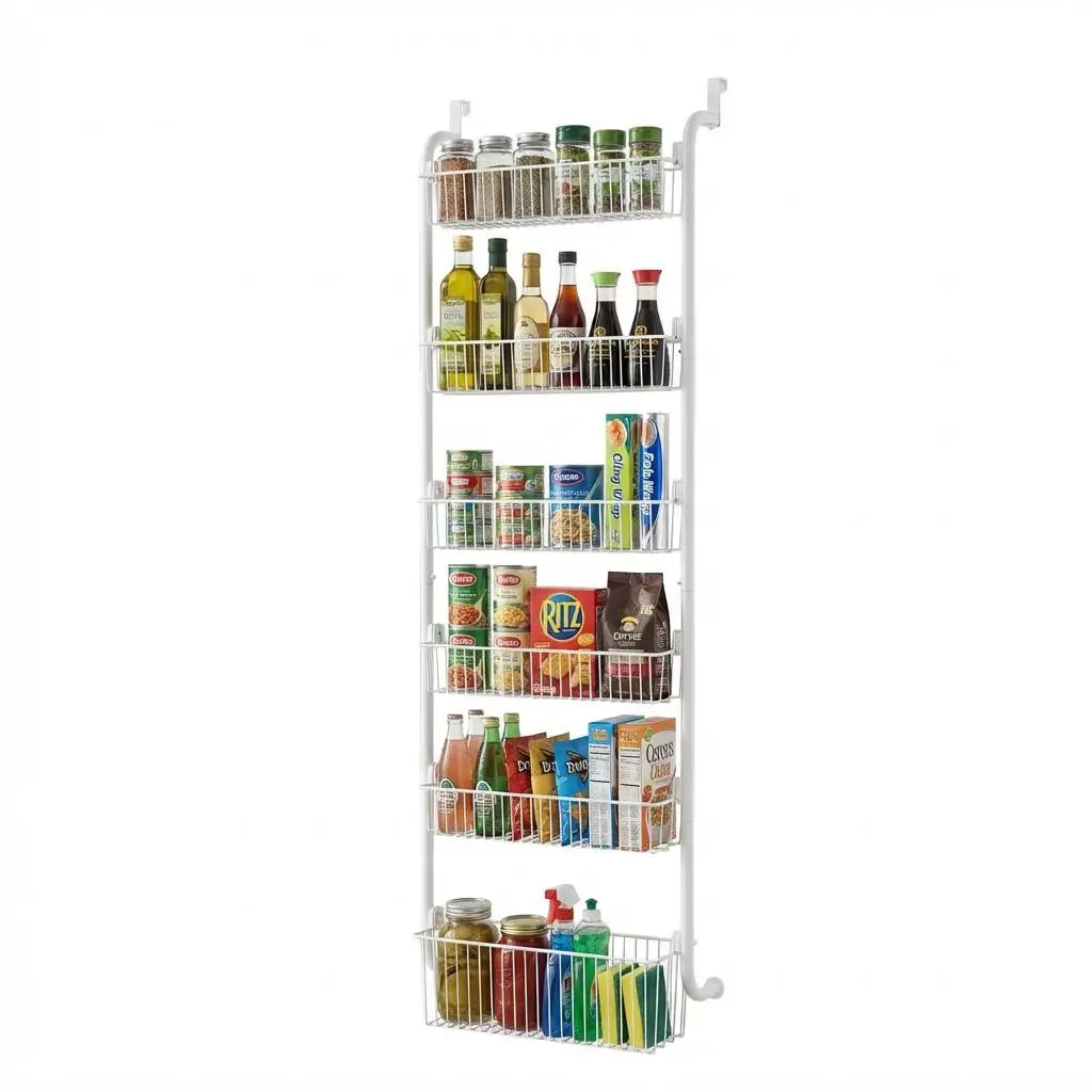 HiMISS Heavy Duty Over The Door Pantry Metal Storage Rack