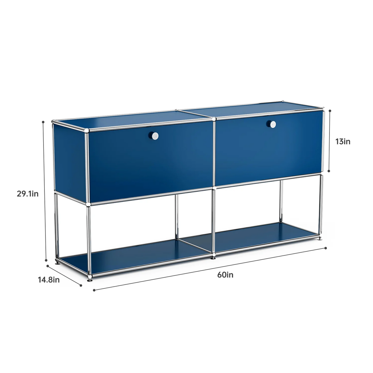 Modern Stainless Steel Storage Cabinet TV Stand Console Organizer