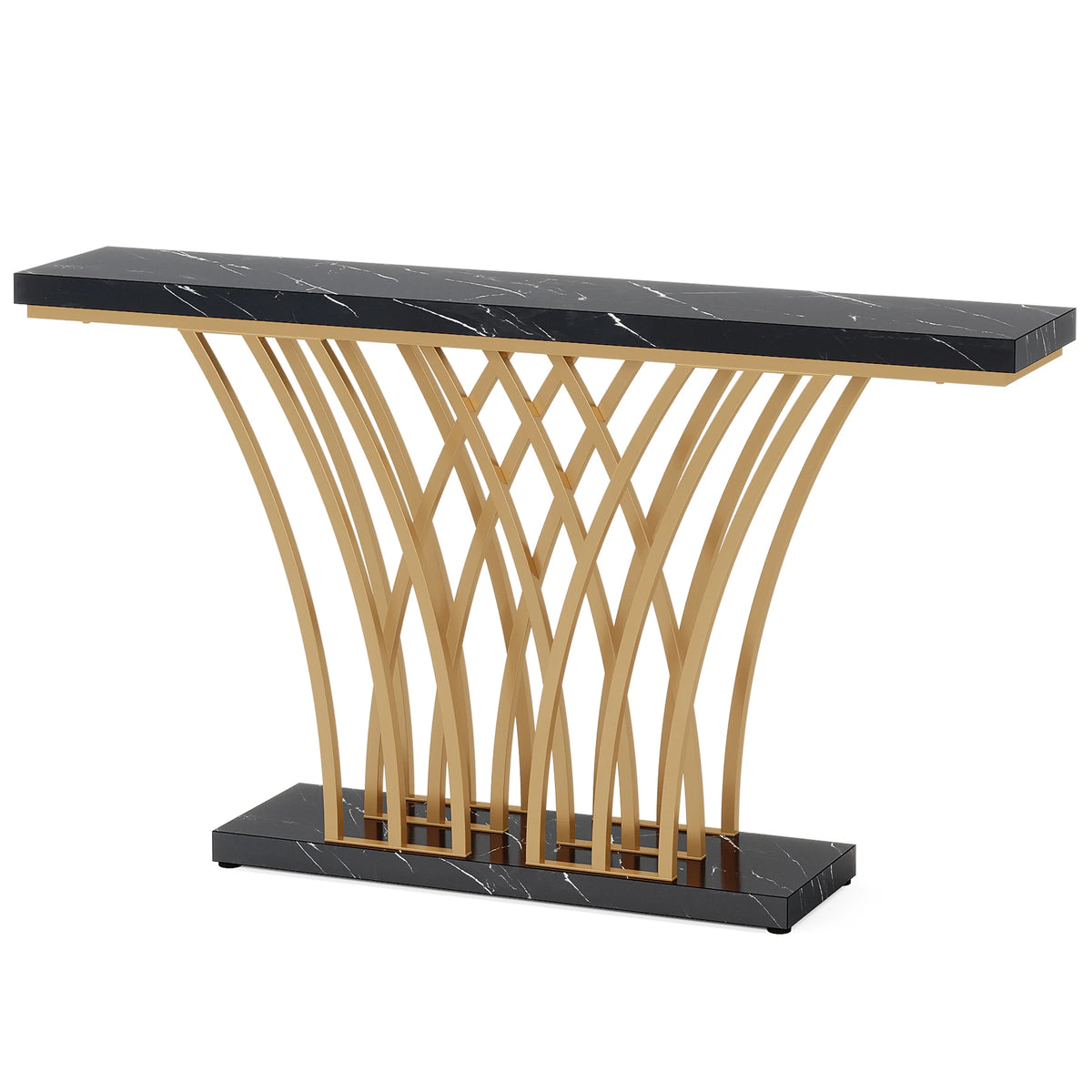Tribesigns Modern Entryway Console Table With Metal Grid Base