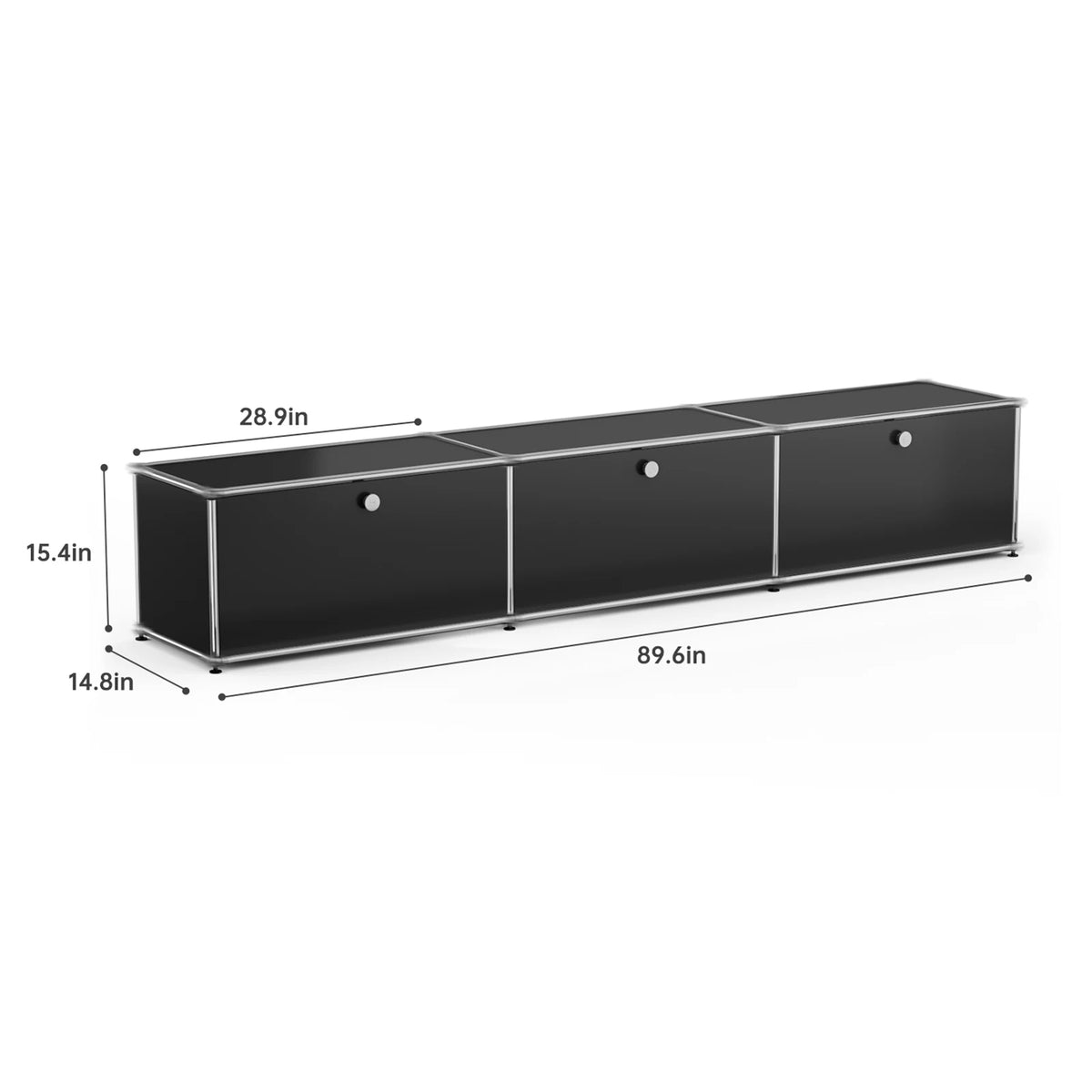 Modern Stainless Steel Storage Cabinet TV Stand Console Organizer