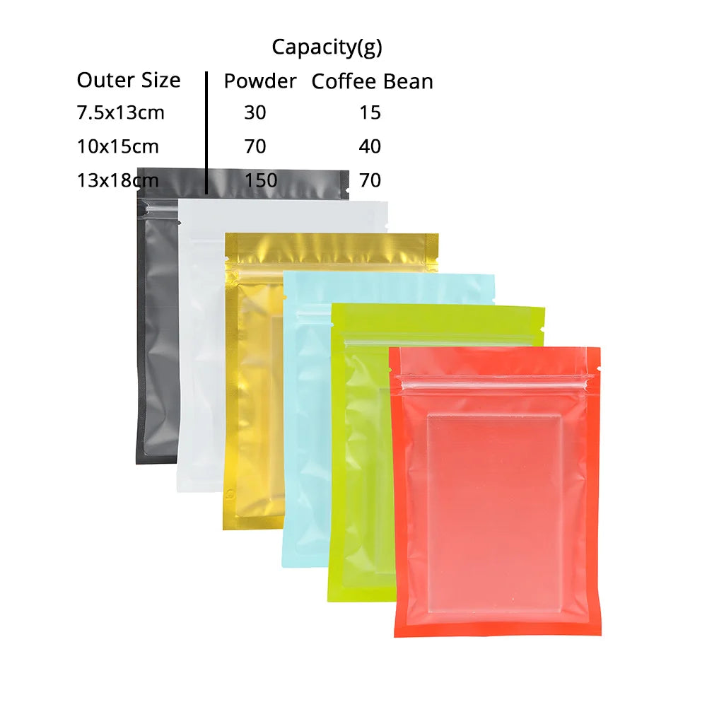 VoluPack Resealable Zip Lock Food Storage Pouches With Frosted Window