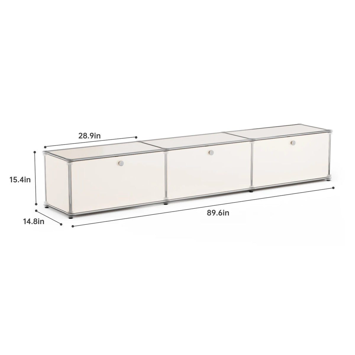 Modern Stainless Steel Storage Cabinet TV Stand Console Organizer