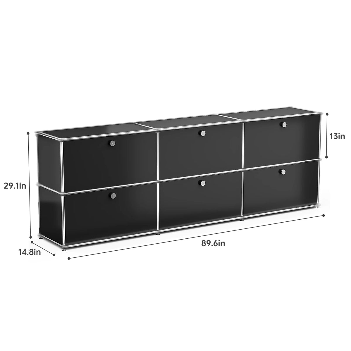 Modern Stainless Steel Storage Cabinet TV Stand Console Organizer