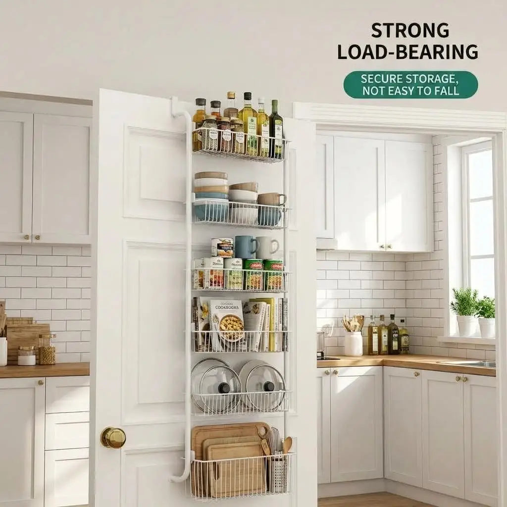 HiMISS Heavy Duty Over The Door Pantry Metal Storage Rack