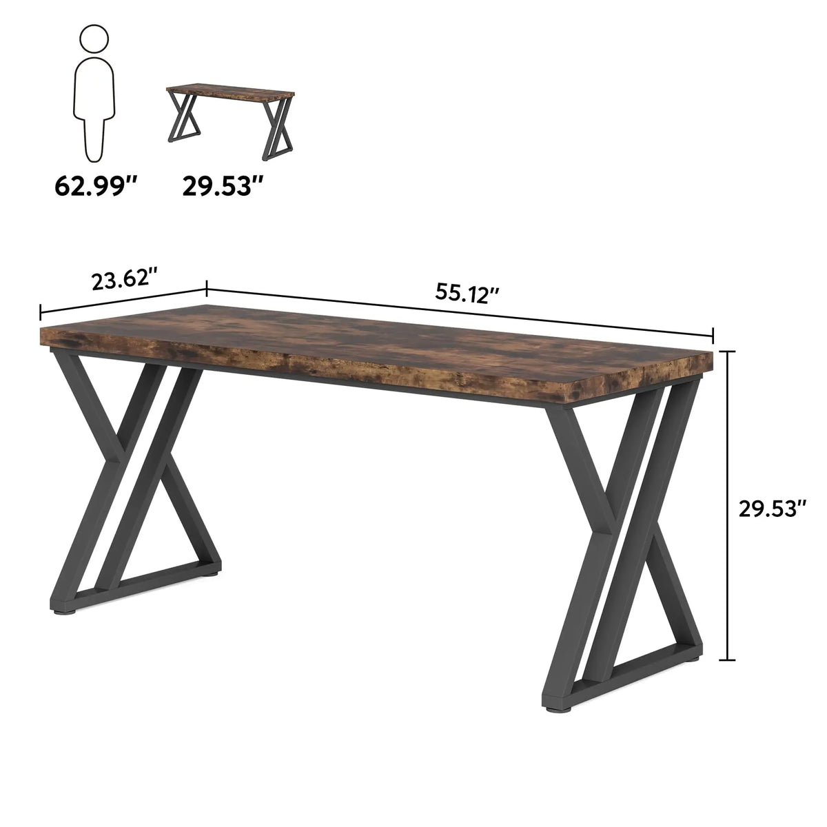 Tribesigns Heavy Duty Writing Computer Desk With Metal Legs