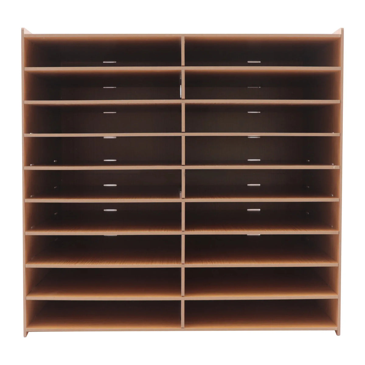 Wooden 18 Slot Desktop File Organizer Document Paper Sorter