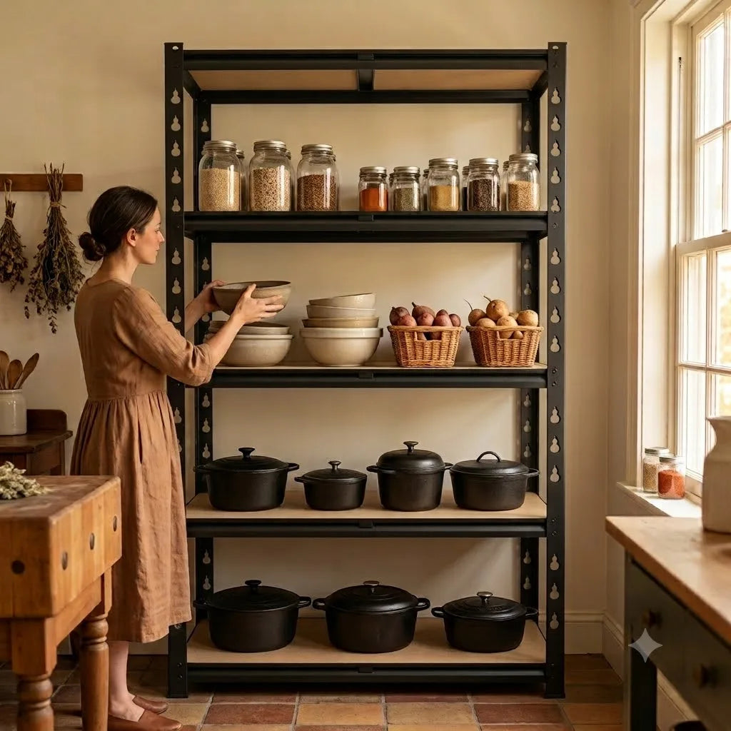 Heavy Duty Five Tier Metal Shelving Storage Rack Organizer