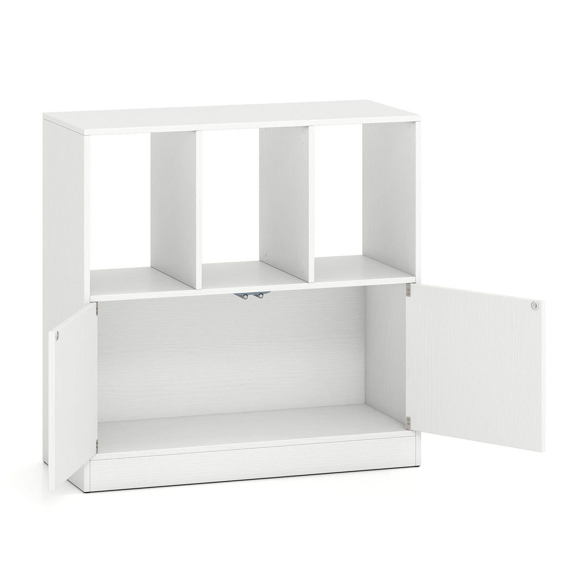 HOMASIS Modern Cube Bookcase With Doors And Shelves