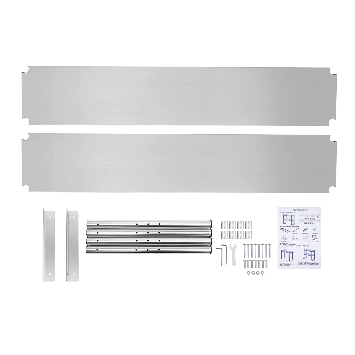 Stainless Steel Two Tier Adjustable Heavy Duty Storage Shelf Rack