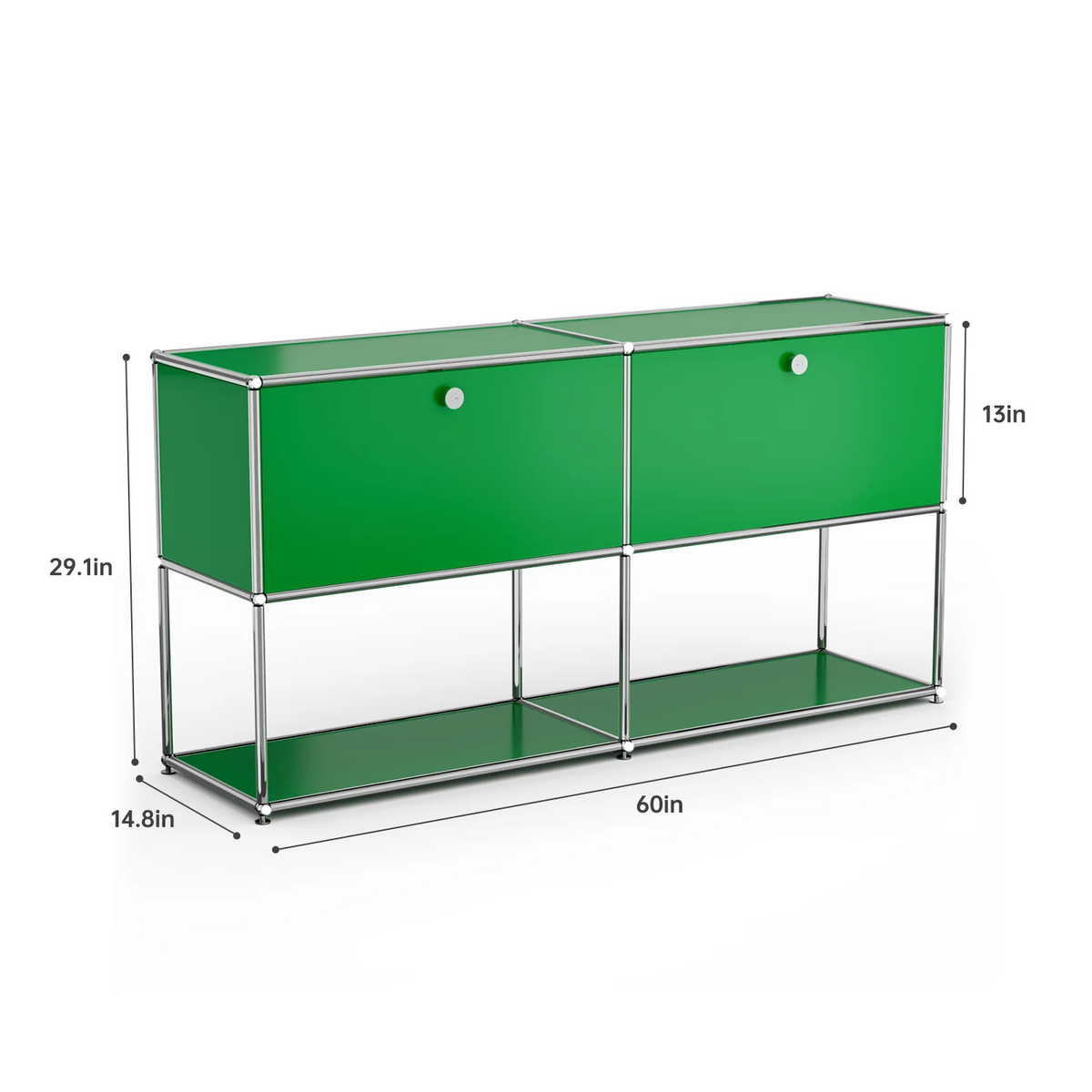 Modern Stainless Steel Storage Cabinet TV Stand Console Organizer
