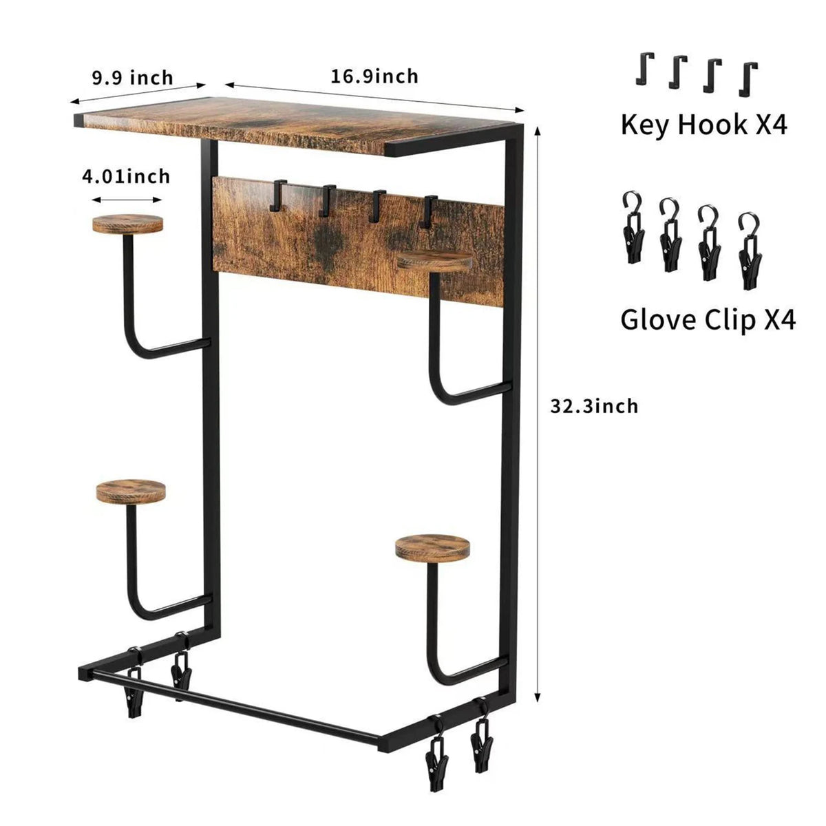 HiMISS Motorcycle Helmet Holder Wall Mounted Storage Rack