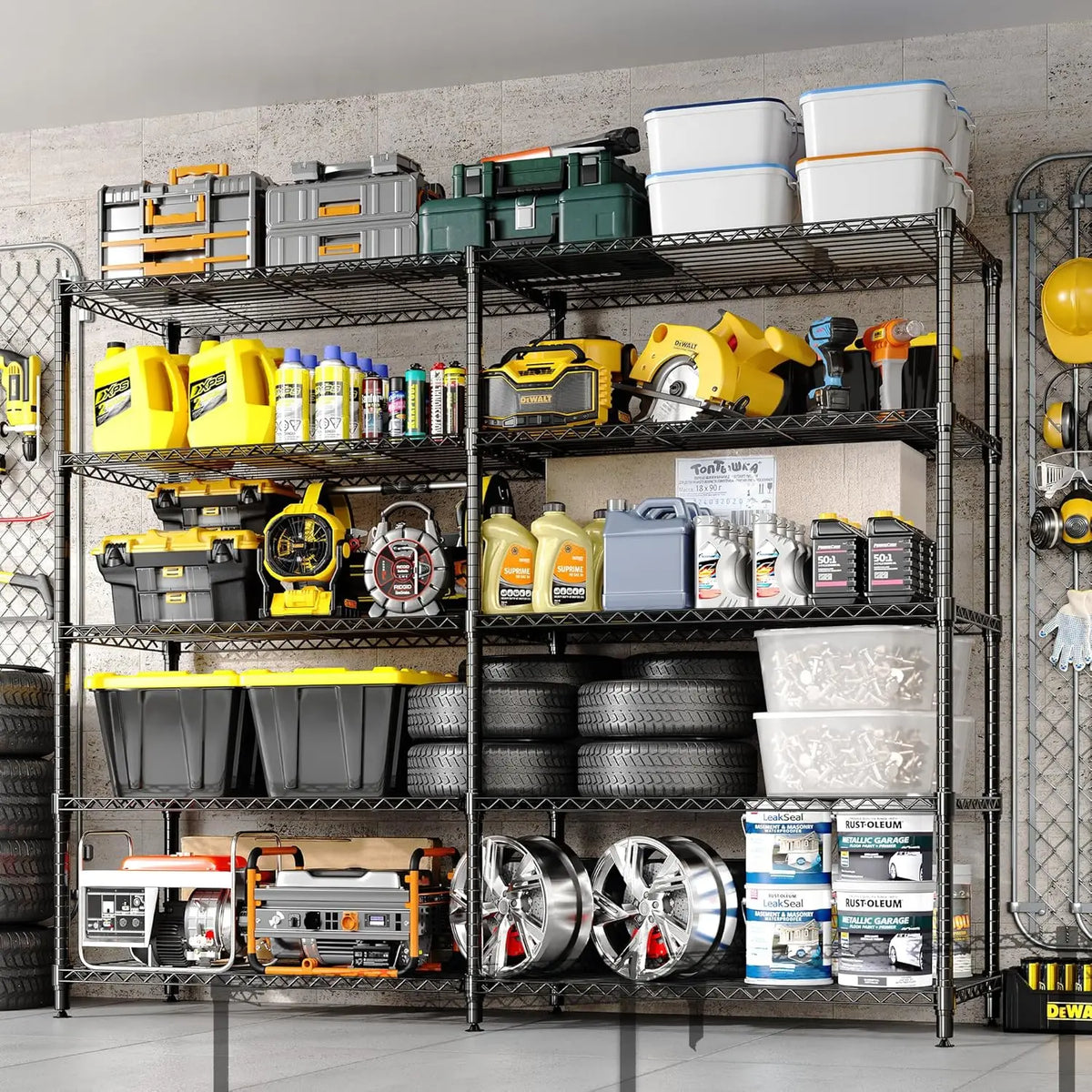 Twister Foldable Metal Storage Shelves Heavy Duty Pantry Kitchen Garage