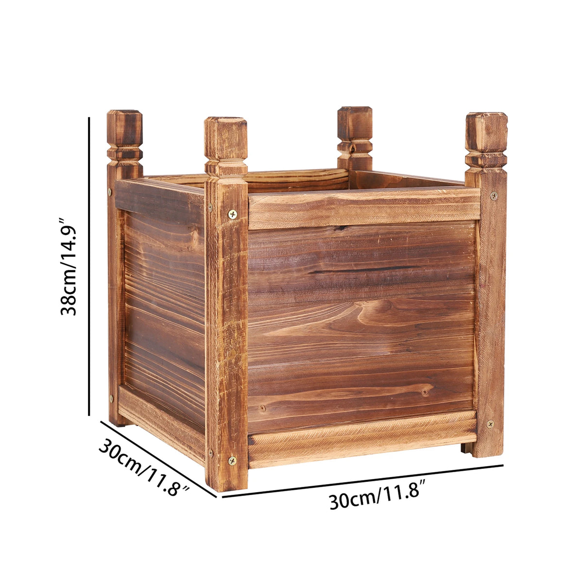Durable Wooden Raised Flower Bed For Indoor And Outdoor Planting