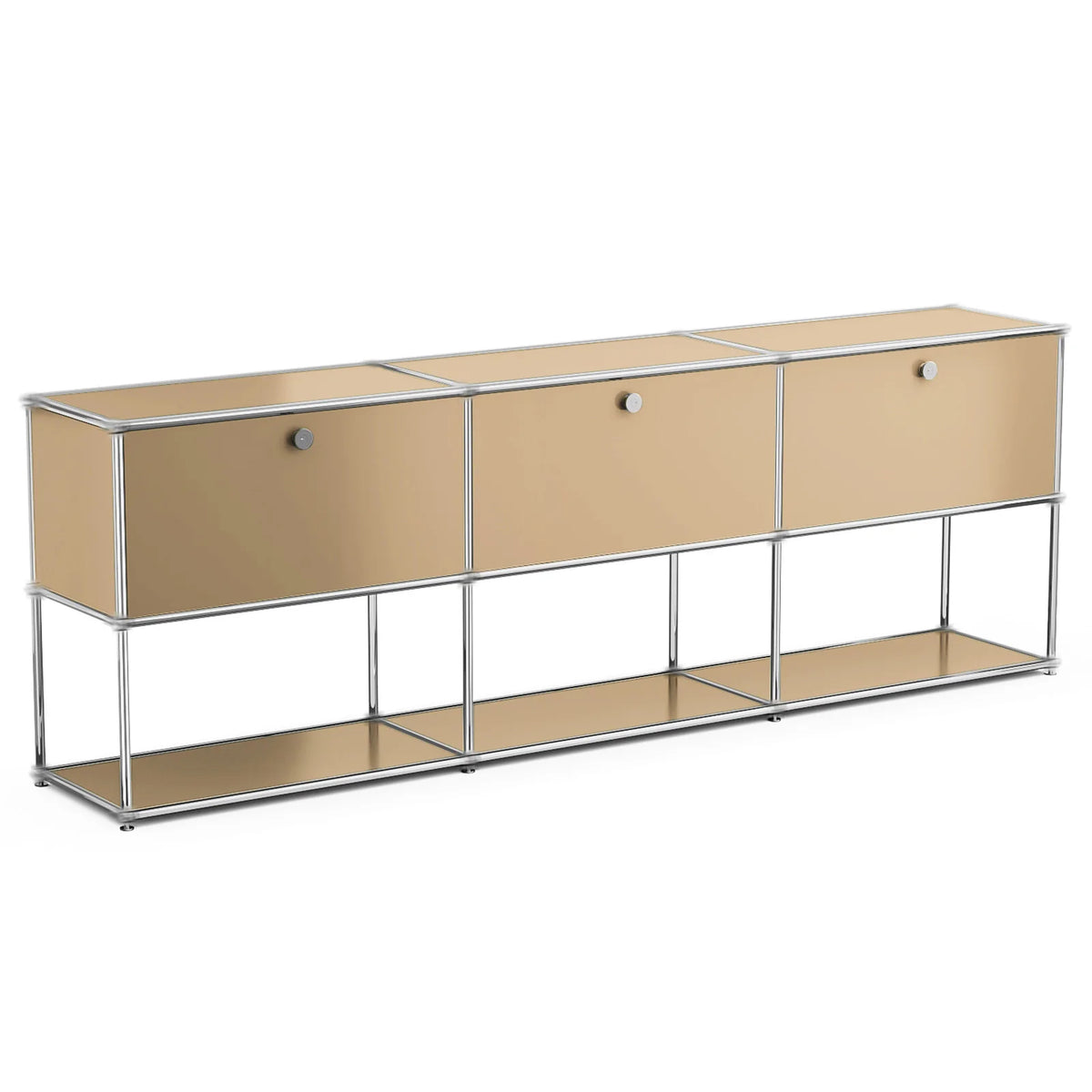 Modern Stainless Steel Storage Cabinet TV Stand Console Organizer