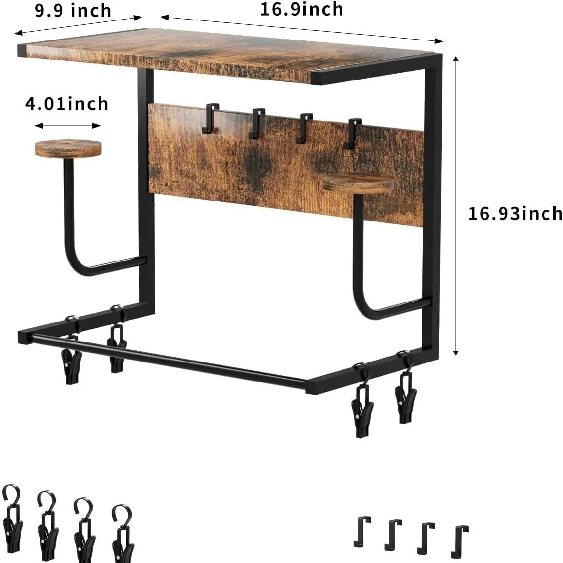 HiMISS Motorcycle Helmet Holder Wall Mounted Storage Rack