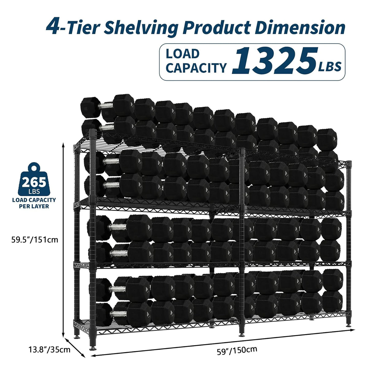 Twister Foldable Metal Storage Shelves Heavy Duty Pantry Kitchen Garage