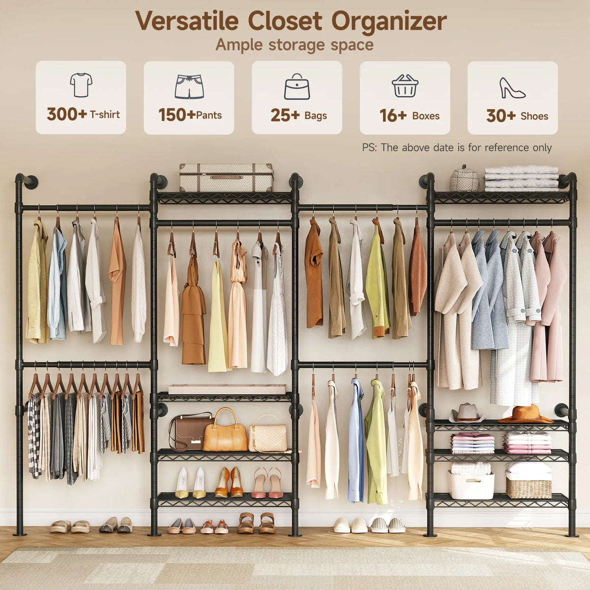 Onbrill Wall Mounted Industrial Pipe Clothes Rack With Expandable Rods