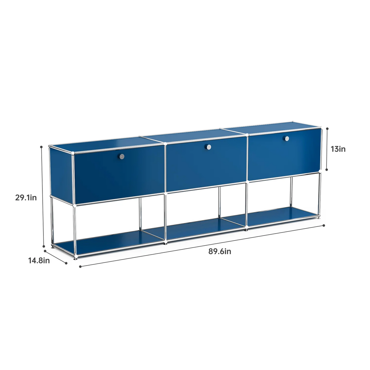 Modern Stainless Steel Storage Cabinet TV Stand Console Organizer