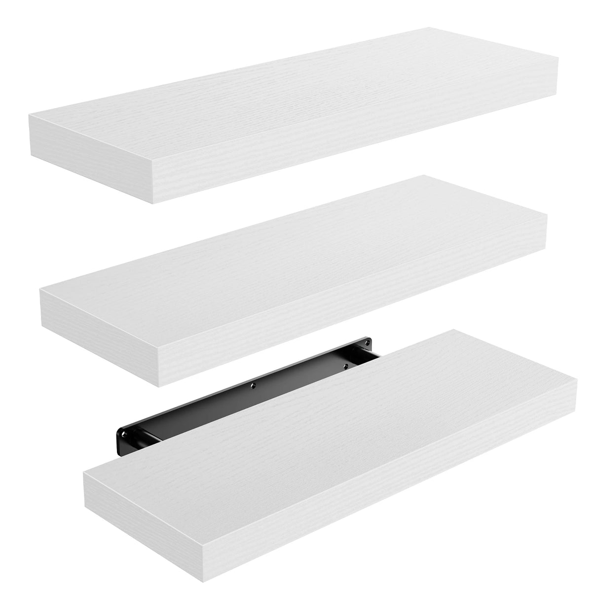 Floating Wall Shelves With Invisible Brackets For Home Decor