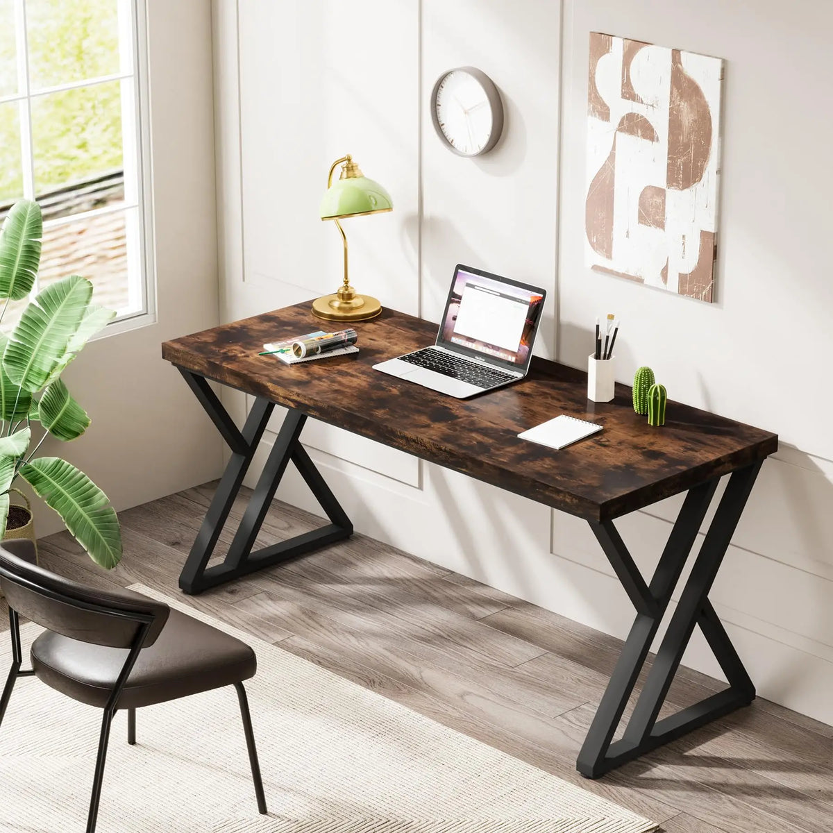 Tribesigns Heavy Duty Writing Computer Desk With Metal Legs